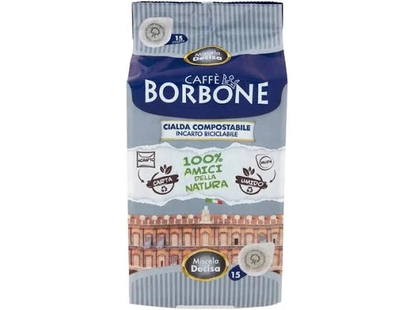 Caffè Borbone Cialde ESE 44mm – Miscela Decisa, Gusto Intenso e Cremoso, Confezione da 15 Pezzi