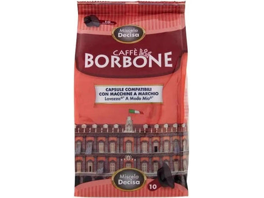 Caffè Borbone Capsule Compatibili A Modo Mio – Miscela Decisa, Gusto Intenso e Cremoso, Confezione da 10 Pezzi