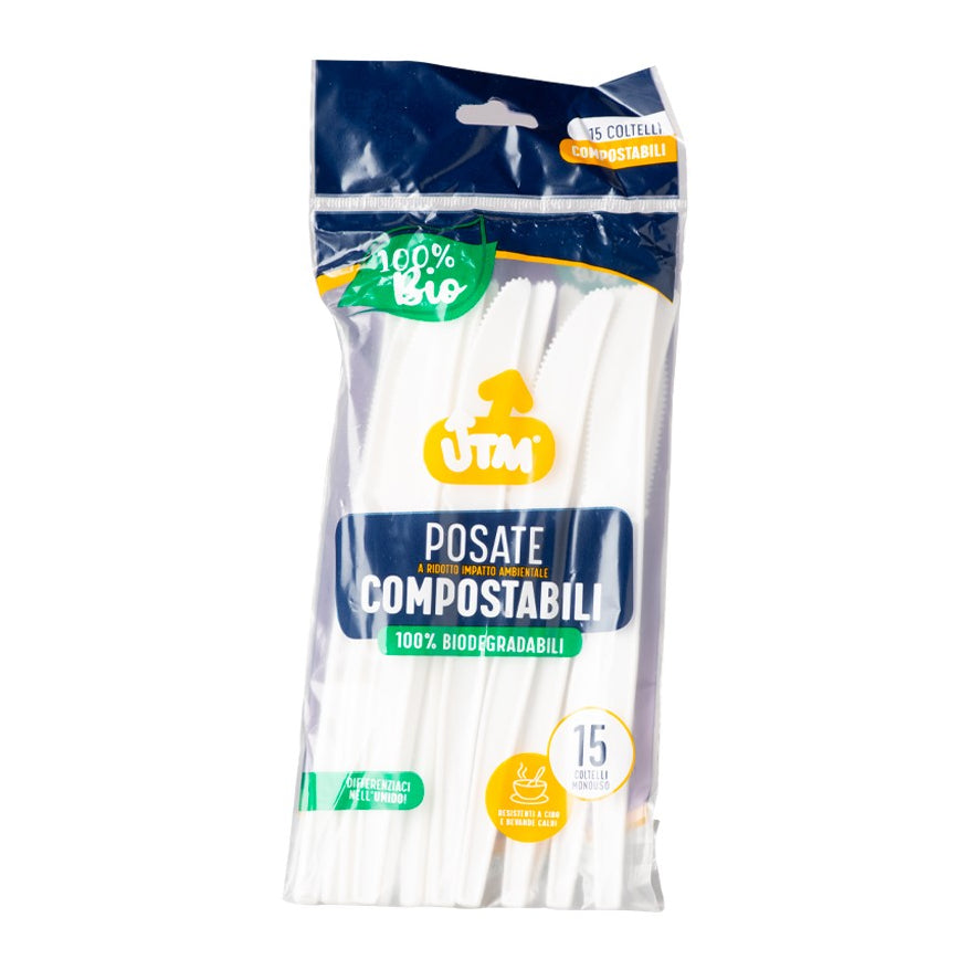 UTM 15 COLTELLI COMPOSTABILI 100% BIO