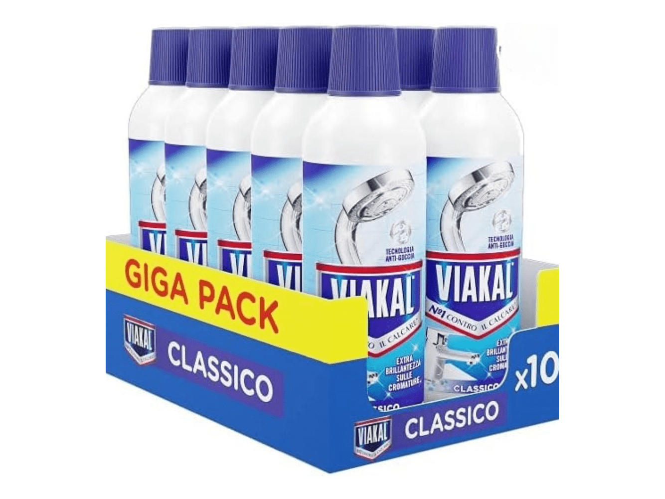 Viakal Anticalcare Detersivo Liquido Classico, Confezione da 10 pezzi