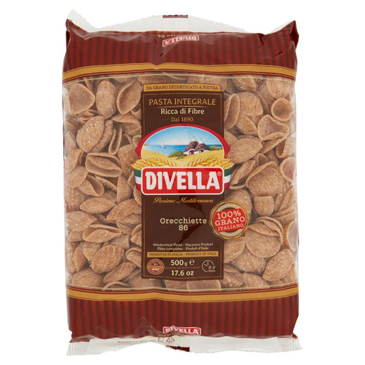 Divella Orecchiette Integrali 500g Pasta Grano Duro 12pz