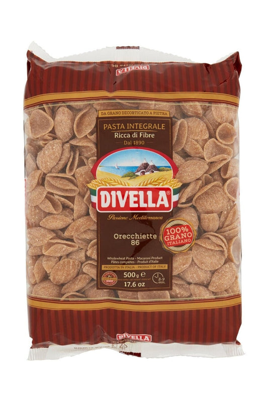 Divella Orecchiette Integrali 500g Pasta Grano Duro 12pz