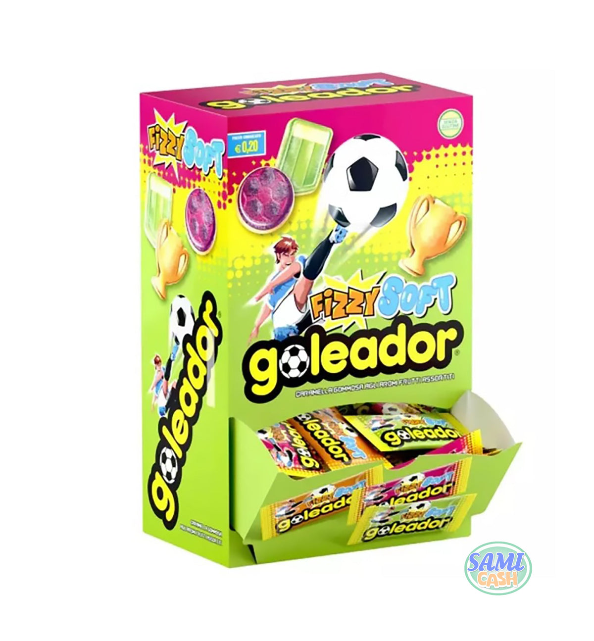 Caramelle Goleador Fizzy Soft Monopezzo 180 pezzi