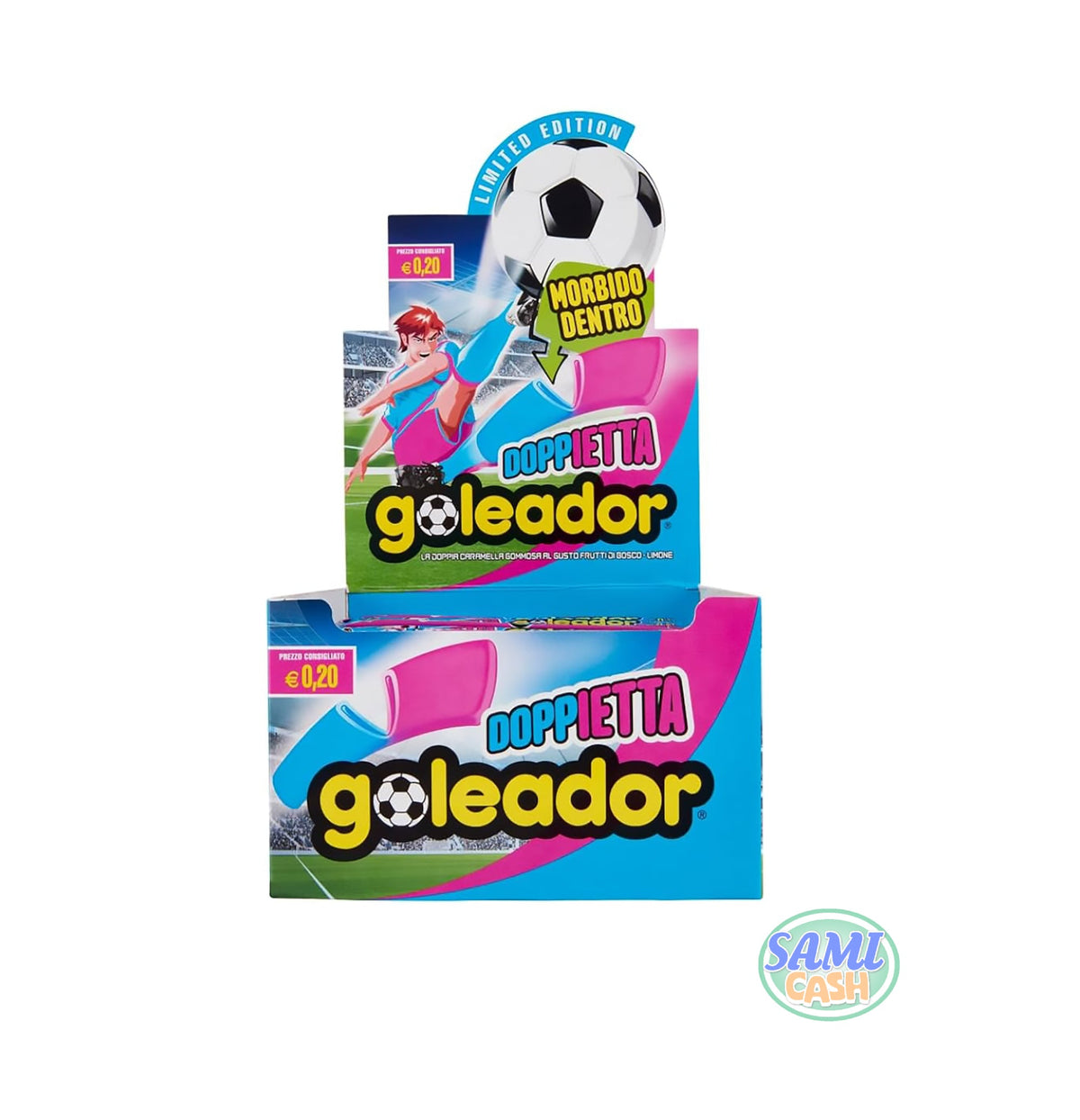 Caramelle Goleador Lastrina Doppietta Monopezzo 180 pezzi