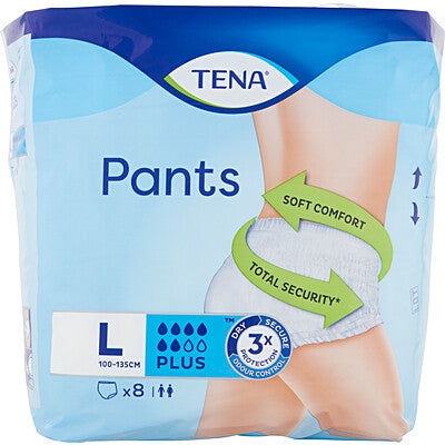 TENA Pants Plus Large 8pz Mutandine Assorbenti Incontinenza Moderata x 4 pz