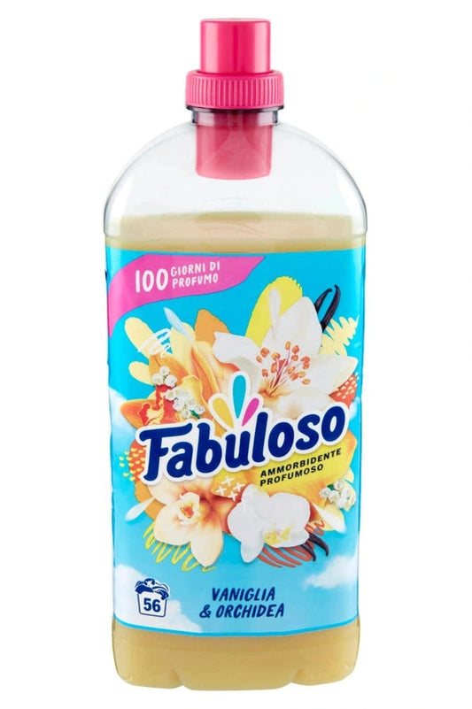 Fabuloso Ammorbidente Concentrato Vaniglia e Orchidea 1,25L – Profumo Avvolgente e Morbidezza Delicata per un Bucato Elegante