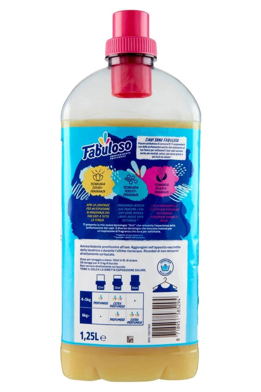Fabuloso Ammorbidente Concentrato Vaniglia e Orchidea 1,25L – Profumo Avvolgente e Morbidezza Delicata per un Bucato Elegante
