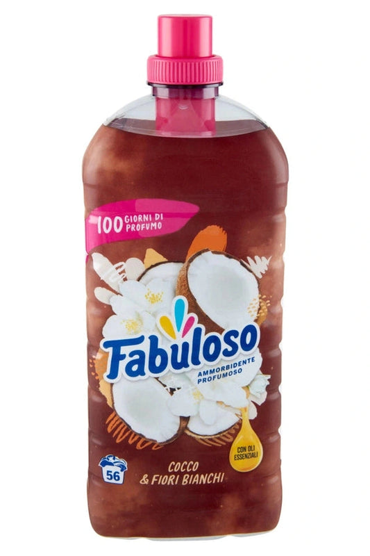 Fabuloso  Ammorbidente Concentrato Cocco 1,9L – Profumo Esotico e Morbidezza Intensa per un Bucato da Vacanza