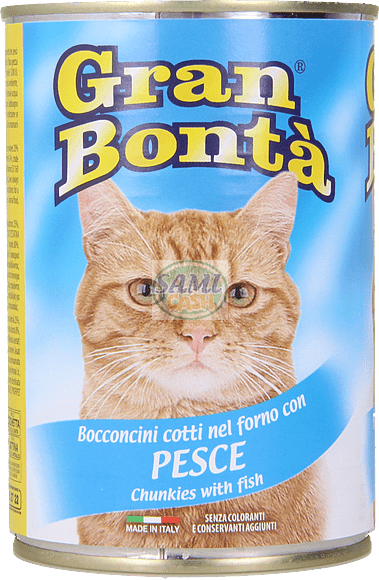 GRAN BONTA' BOCCONCINI PER GATTO  400G x 24 pezzi  PESCE