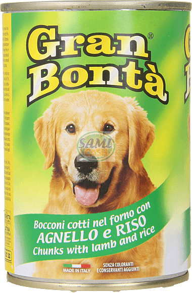 GRAN BONTA' BOCCONCINI CANE 400G x 24 pezzi AGNELLO E RISO