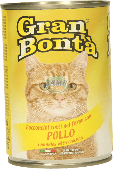 GRAN BONTA' BOCCONCINI PER GATTO  400G x 24 pezzi POLLO