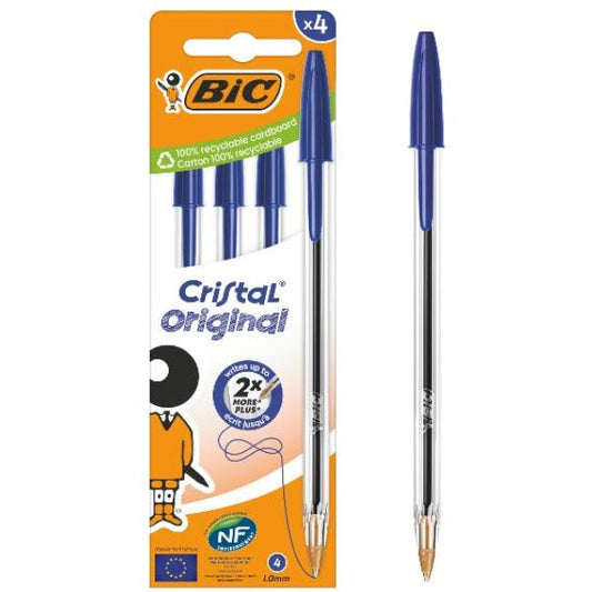 BIC Cristal Blu Confezione da 4 - 10pz