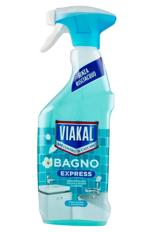 Viakal Anticalcare Spray Express Doccia 470ml Fiori di Primavera – Azione Rapida, Profumo Fresco e Superfici Brillanti