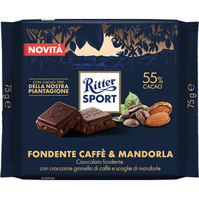 RITTER FONDENTE 55% CAFFE'/MANDORLA 75 5 PZ.