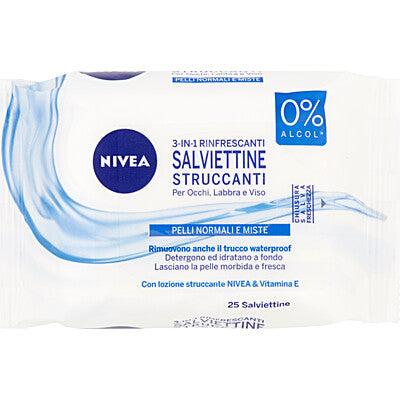 NIVEA SALVIETTE STRUCCO NORM.PZ.25 3 PZ