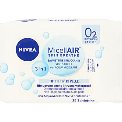NIVEA SALVIETTE STRUCCO MICELL.PZ.25 6 PZ