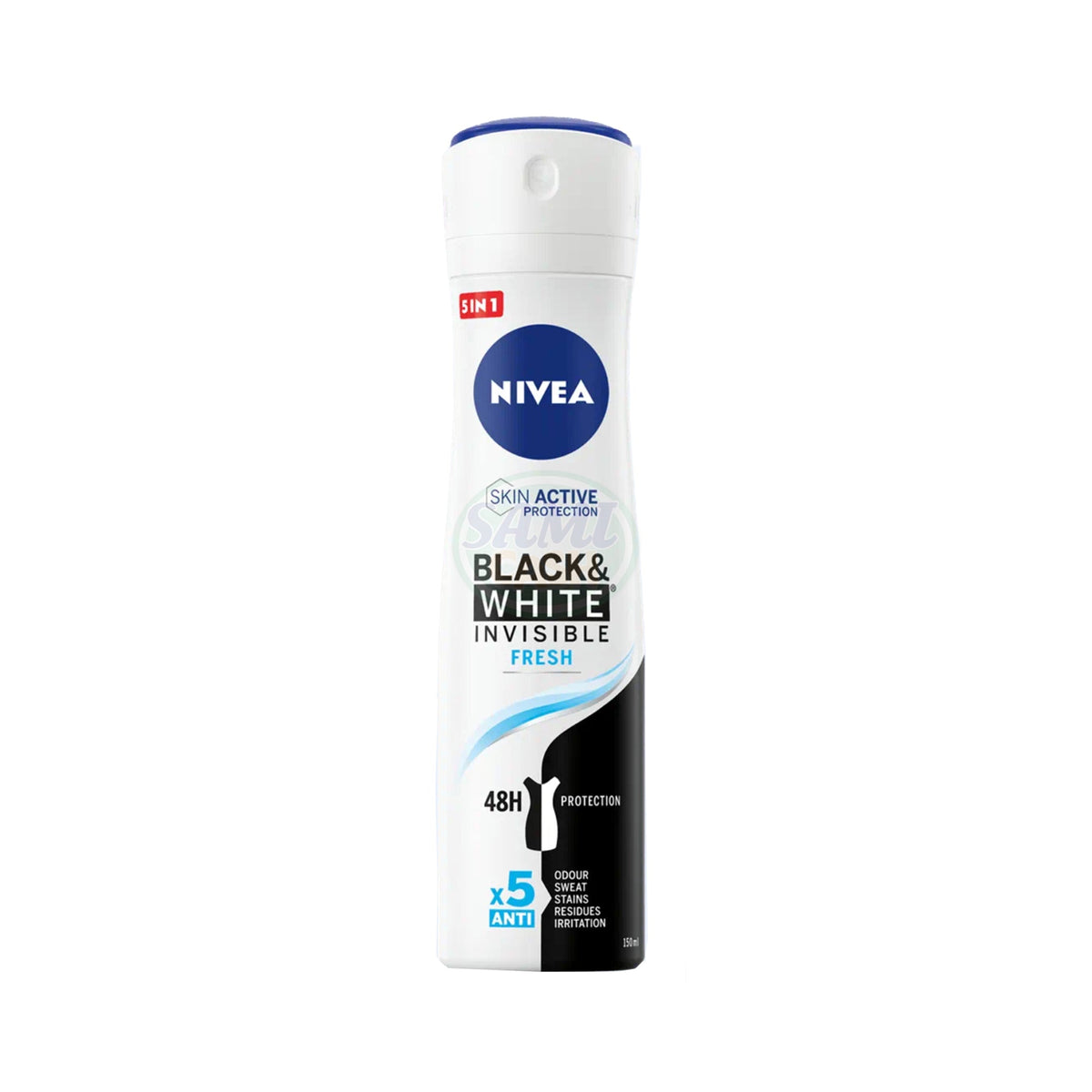 NIVEA DEO SPRAY 150 ML B&W INV. FRESH 6 Pack