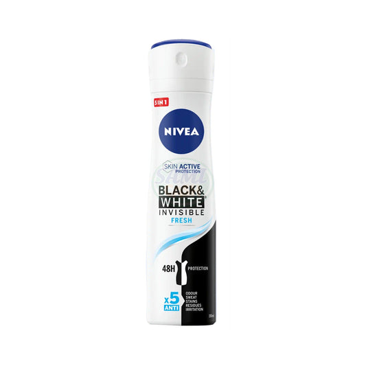 NIVEA DEO SPRAY 150 ML B&W INV. FRESH 6 Pack
