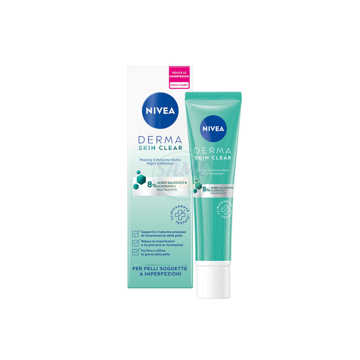 NIVEA DERMA SKIN 40 ML SCRUB PEELING ESFOLIANTE NOTTE 12 Pack