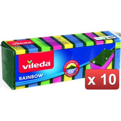 Vileda 10 Spugne Abrasive Rainbow 10pz