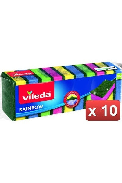 Vileda 10 Spugne Abrasive Rainbow 10pz
