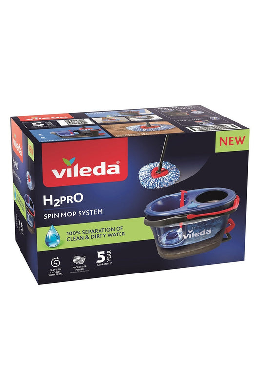 Vileda H2Pro Spin Mop Sistema Doppia Vasca con Secchio