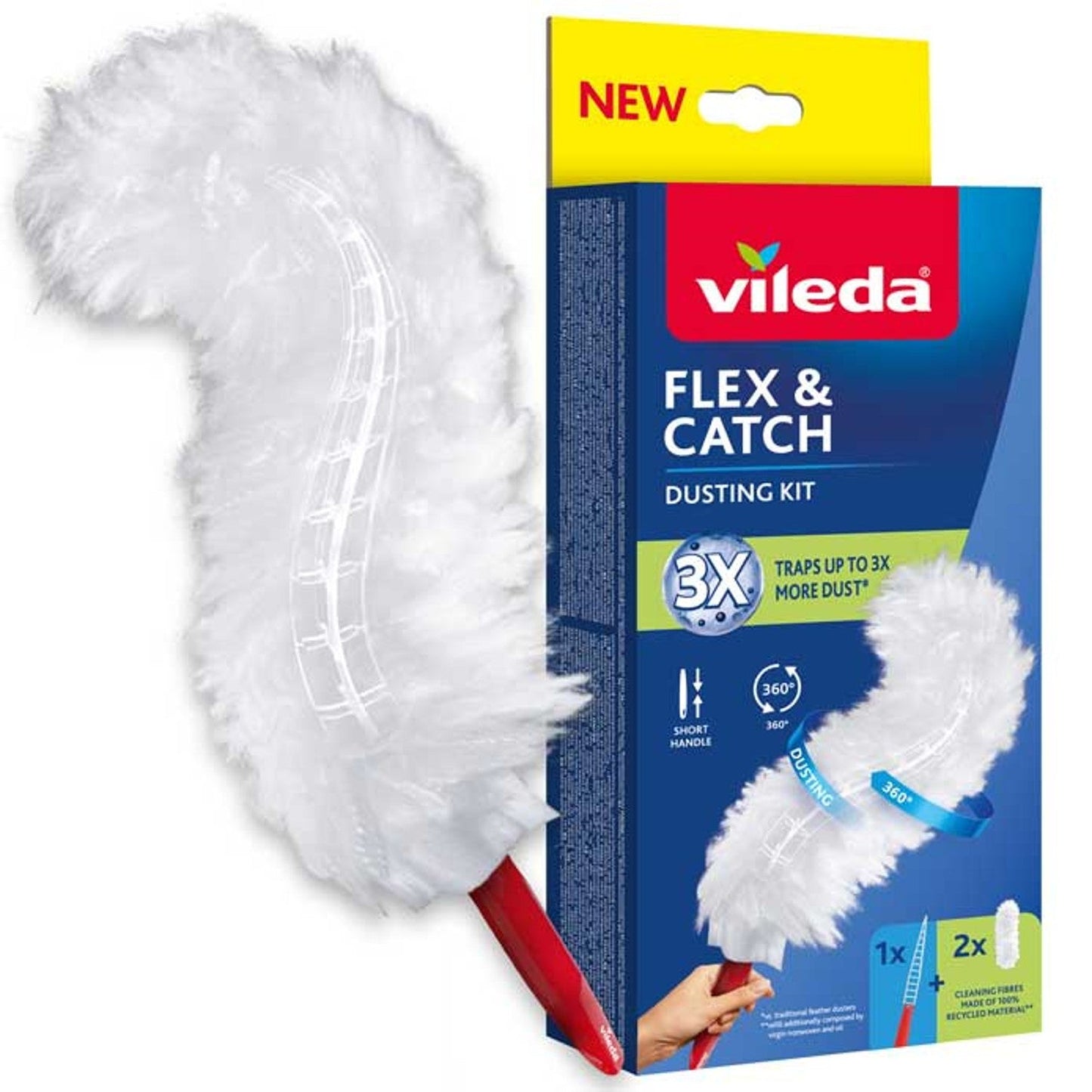 Vileda Flex & Catch Duster Lungo Ricambi 4pz