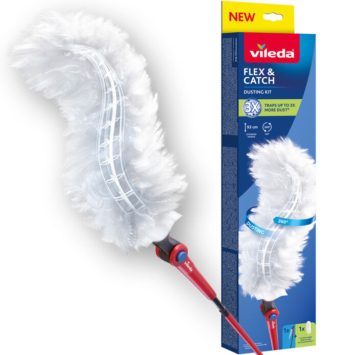 Vileda Flex & Catch Duster Corto + 2Ricambi 6pz