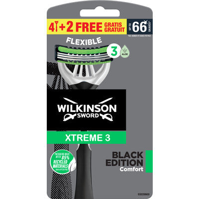 WILKINSON XTREME 3 NEW BLACK ED.PZ.4+2 5 PZ