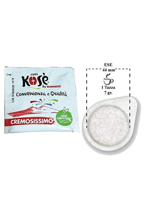 caffè Kosè Cremosissimo Cialde Compostabili* per macchine espresso 50 x 7 g