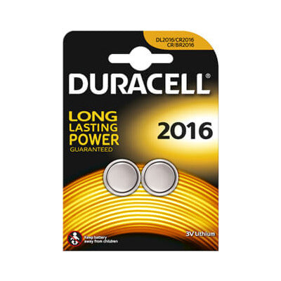 Duracell CR2016 Batterie al litio 3V (blister 2 pezzi) x 5pz