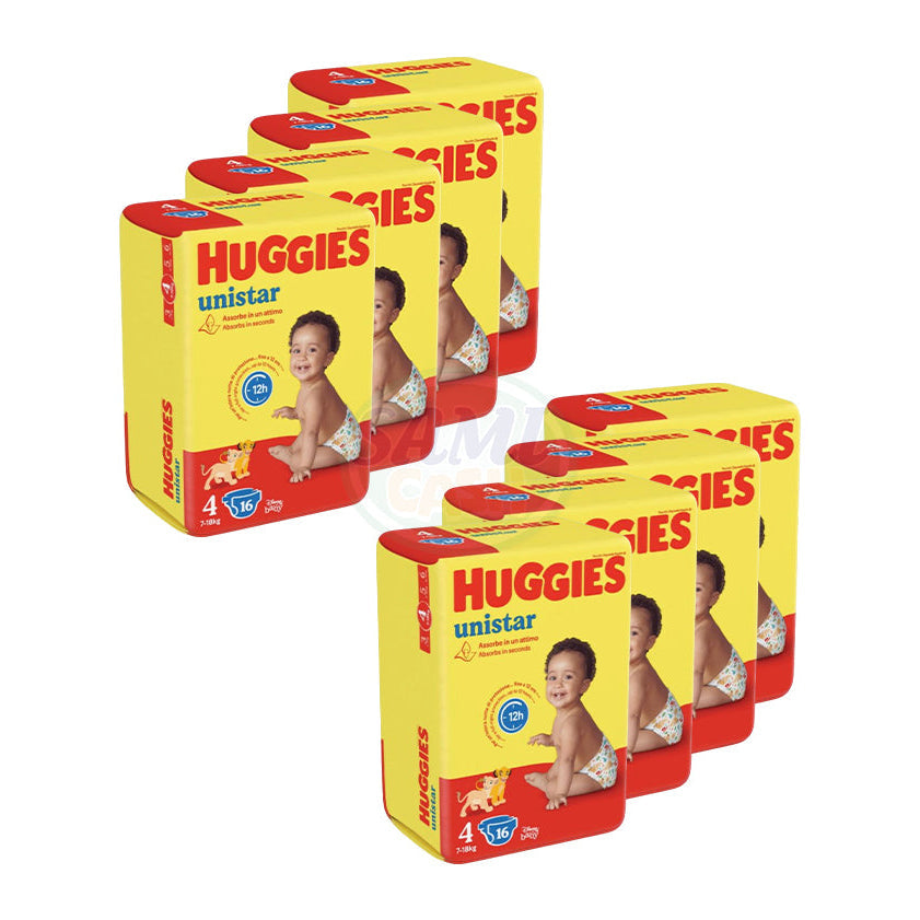 PANNOLINI HUGGIES UNISTAR 7-18KG 4TG 8 PZ