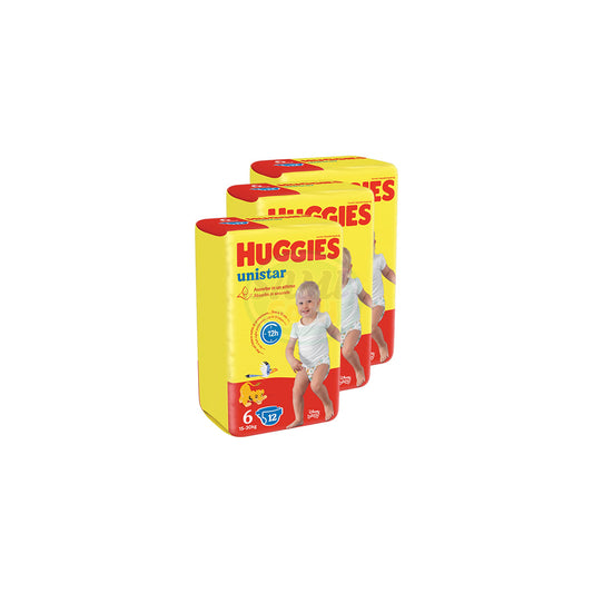 PANNOLINI HUGGIES UNISTAR 15-30KG 6TG 3 PZ