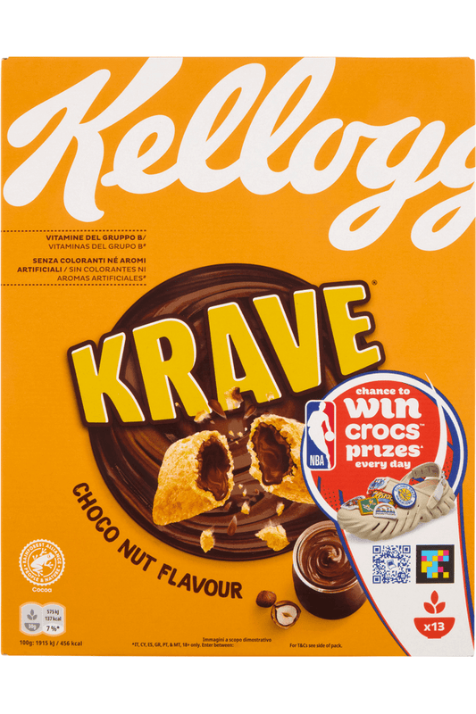 Kelloggs Krave Cereali Colazione Chocolate Family Size 8 Confezioni