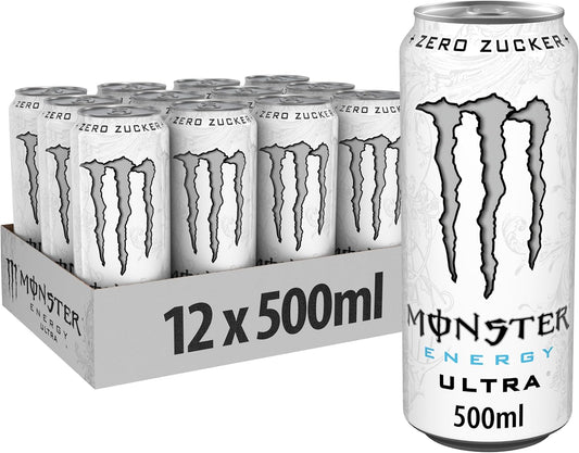 MONSTER ENERGY ULTRA WHITE ML.500 Pack da 12