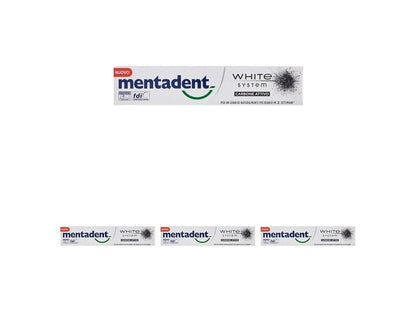 Mentadent White System Activated Carbon 75ml