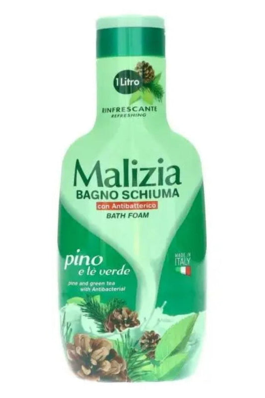 3 X malizia bagno Pino e verde Te Schiuma bagni Bath Shower Foam 1 LT