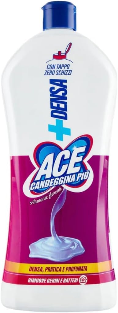 8 candeggina ACE Candeggina Più +DENSA Armonie Floreali – Detergente sbiancante per superfici e bucato 1 litro