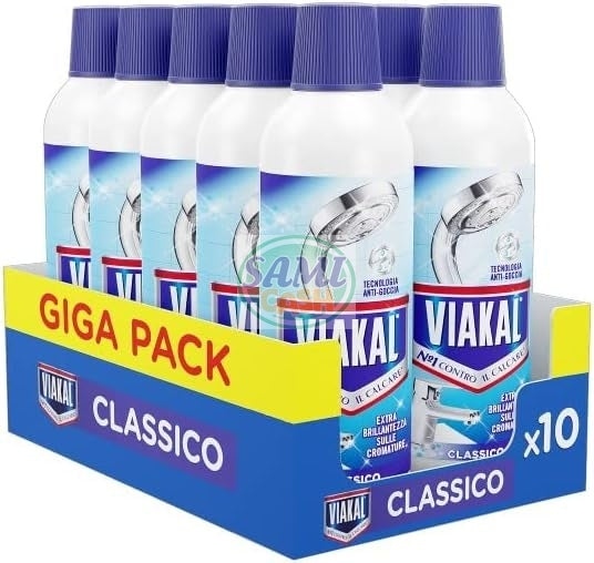 Viakal Anticalcare Detersivo Liquido Classico, 10 x 470 ml