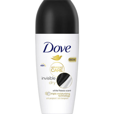 DOVE DEO ROLL INVISIBLE DRY ML.50 3 PZ