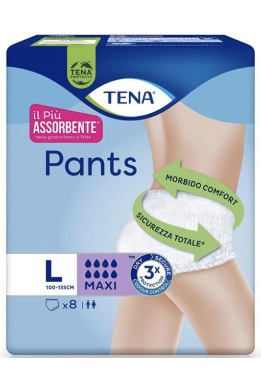 Samicash Assorbenti per Adulti Pants Maxi, Taglia L, Protezione e Alta Capacità di Assorbimento Confezione da 4 Pack per 32 Unità totali
