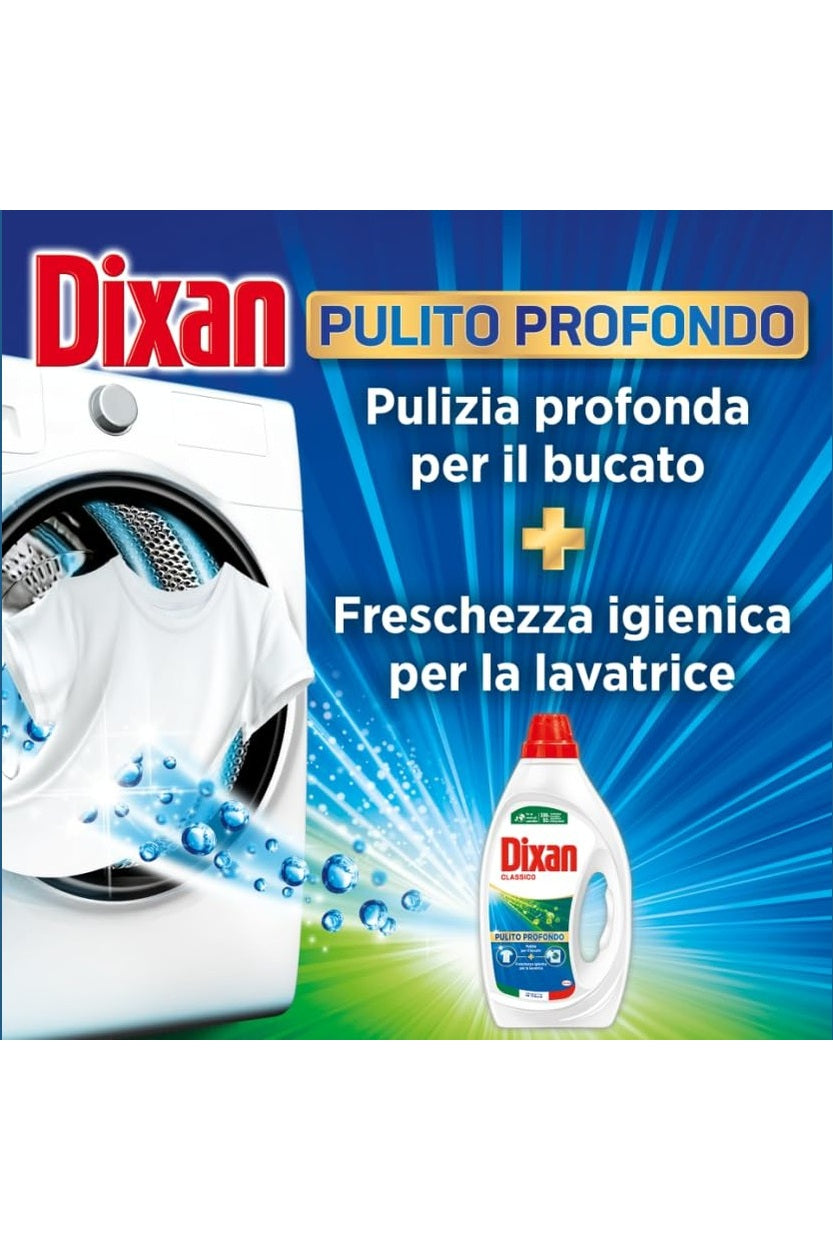 Dixan Detersivo Lavatrice Liquido, 3 Confezioni Classico + 3 Confezioni Color, Confezione da 6 x 19 lavaggi - 114 Lavaggi, Rimuove le macchie da 20°C