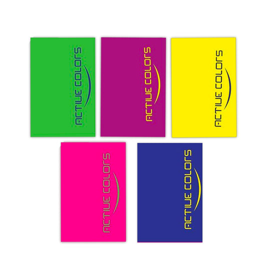 Quaderni a Quadretti 10mm, Maxi Active Color Monocolore, Set Scuola da 10 Pezzi, Colori Assortiti