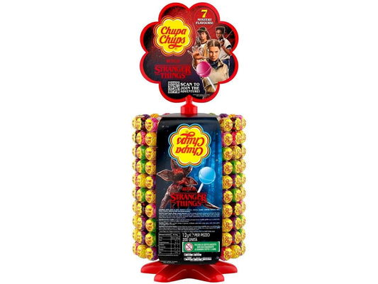 Chupa Chups Ruota Stranger Things – Espositore Rotante con 287 Lecca Lecca Assortiti, Edizione Speciale Collezione