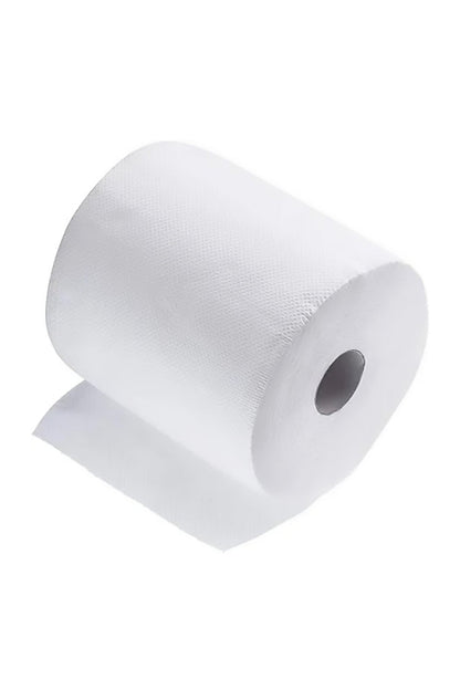 Samicash Bobina Carta in Rotolo, Confezione Scorta da 4 Rotoli, Doppio Velo, Bianco, 390 Strappi per Rotolo