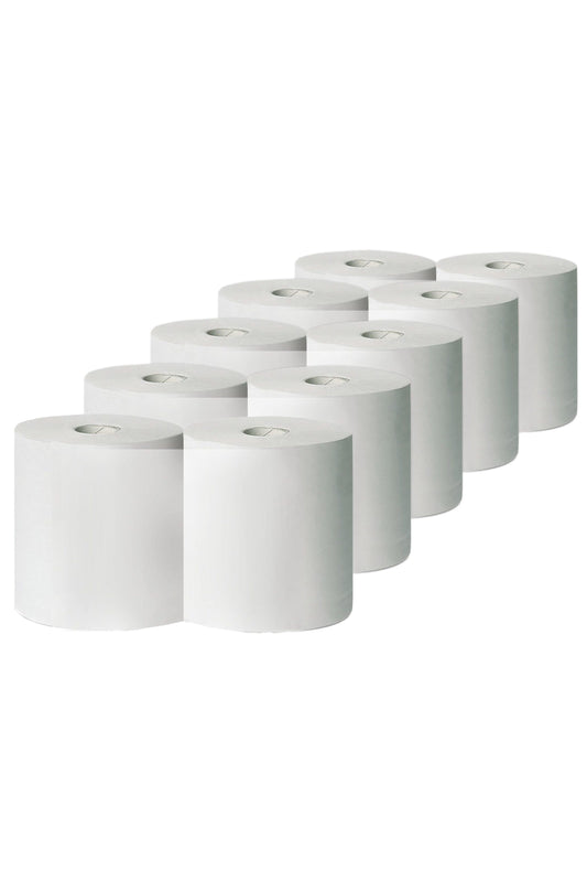 Samicash Bobina Paper Roll di Carta in Rotolo, 390 Strappi, 10 Rotoli, Doppio Velo, Confezione Super Scorta Family