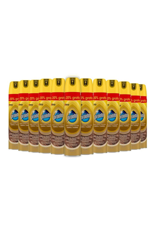 PRONTO Detergente per Mobili Classic Cura Esperta Formato Speciale - Confezione da 12 Detergente per mobili in legno che elimina la polvere e i suoi allergeni 300 ml 100% di efficacia