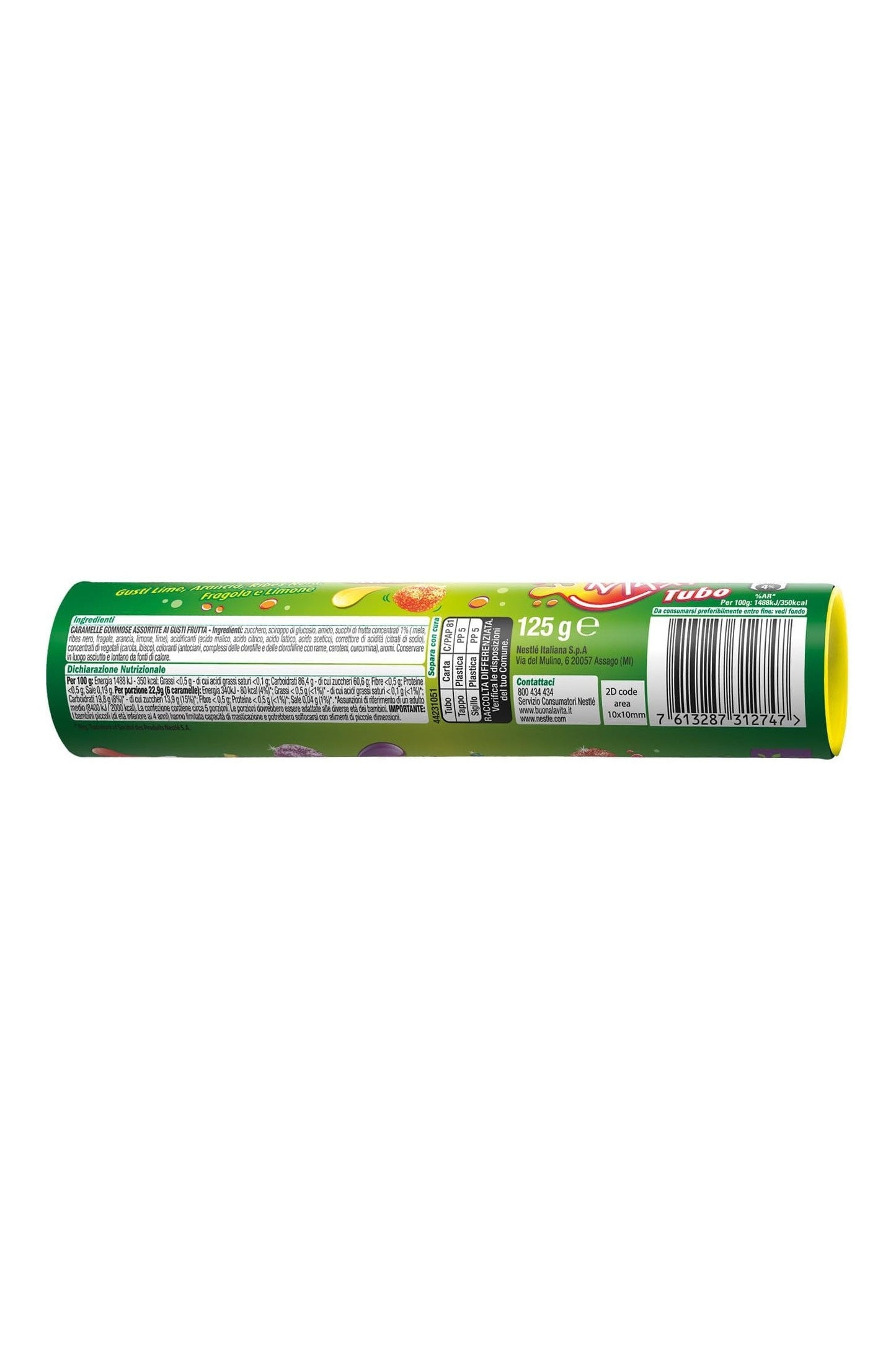 FRUIT JOY Original Caramelle Gommose alla Frutta Assortite, 12 Tubi da 125g (1,5kg)