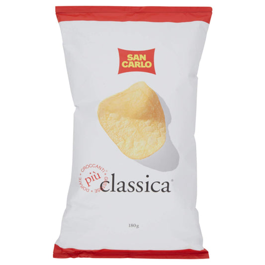 14 x BUSTA PATATINE SAN CARLO CLASSICA BAR PIU' GUSTO 190gr BOX ESPOSITORE CHIPS