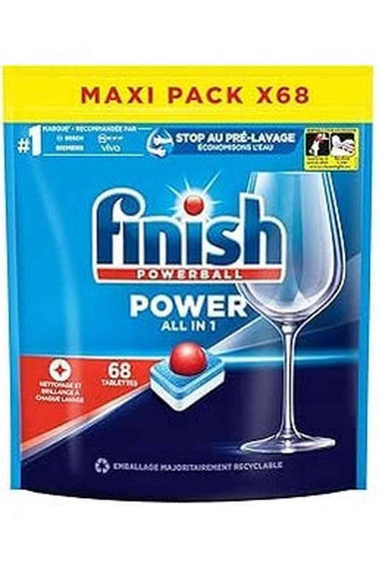 Finish Powerball All in 1 Max 68 Capsule Lavastoviglie – Pulizia Profonda e Brillantezza Senza Prelavaggio